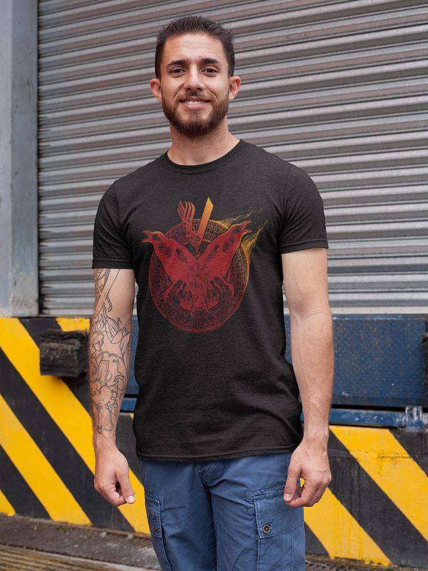 Nastrovje Potsdam Vikings Flames Herren T-Shirt schwarz Heißer Verkauf