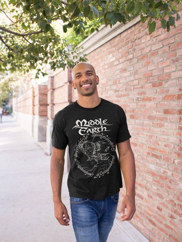 Nastrovje Potsdam The Lord of the Rings Middle Earth Herren T-Shirt schwarz Top Angebot