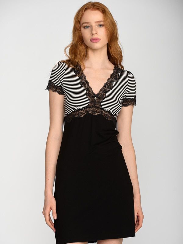Nastrovje Potsdam Vive Maria Ahoi Girl Damen A-Linien-Kleid schwarz/weiß Letzter Tag