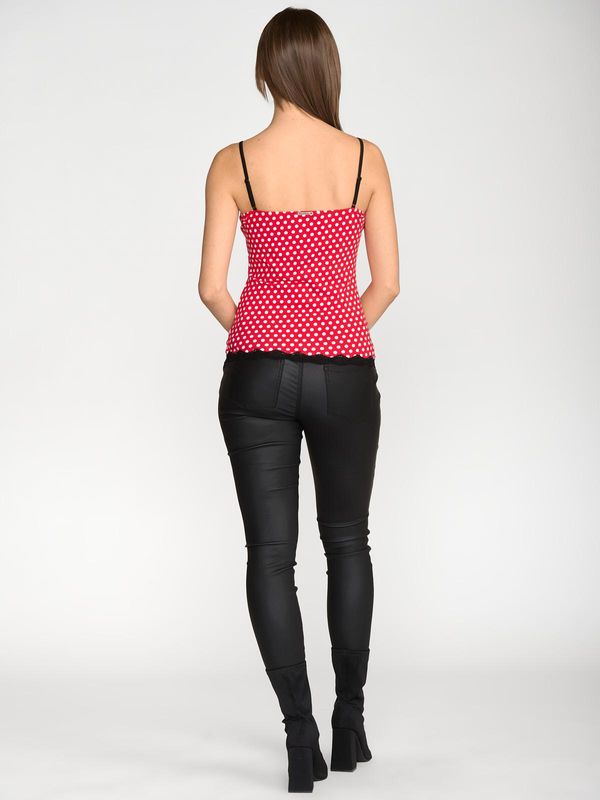 Nastrovje Potsdam Pussy Deluxe Dotties Classic Top female rot allover Sonderangebot der Fabrik