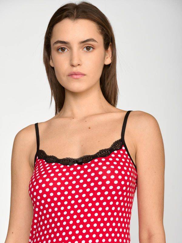 Nastrovje Potsdam Pussy Deluxe Dotties Classic Top female rot allover Sonderangebot der Fabrik