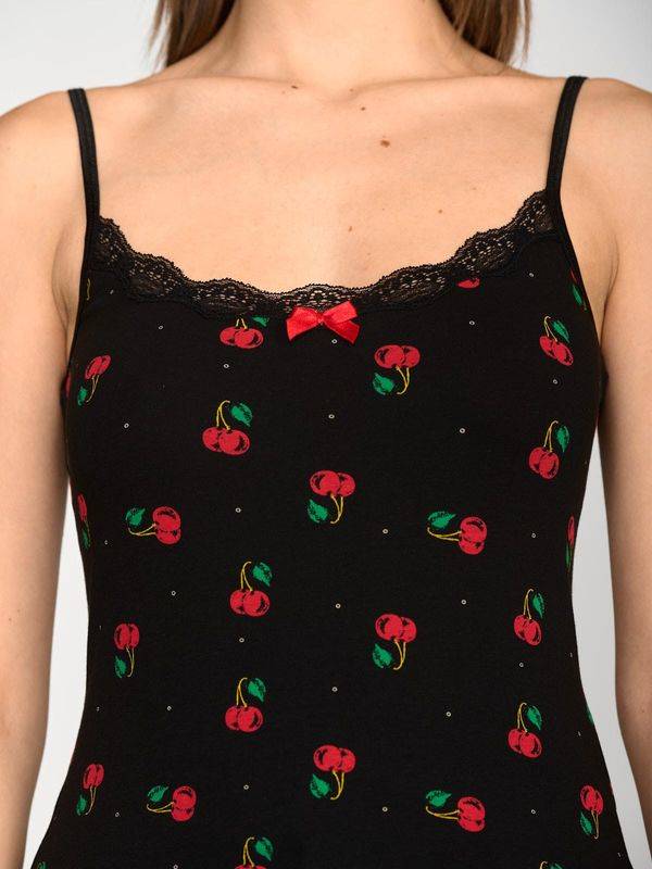 Nastrovje Potsdam Pussy Deluxe Cherries Classic Top female schwarz/allover Bis zu 55% Rabatt