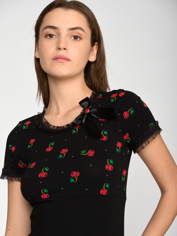 Nastrovje Potsdam Pussy Deluxe Bow On Cherries Shirt female schwarz/allover Discount Store für neue Produkte