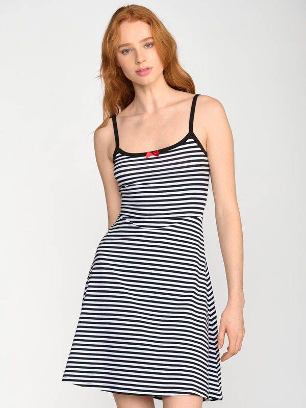 Nastrovje Potsdam Pussy Deluxe Stripey Classic Dress female schwarz/weiß Nur noch ein Tag übrig