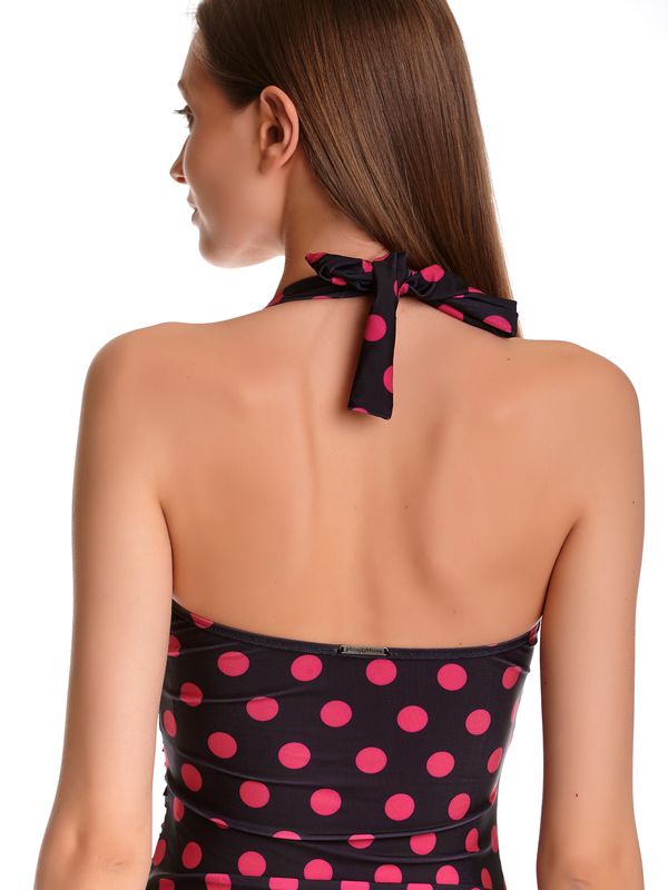Nastrovje Potsdam Pussy Deluxe Classic Pink Dotties Damen Badeanzug schwarz allover Online