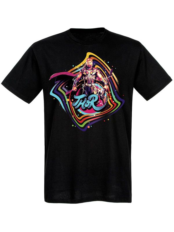 Nastrovje Potsdam Thor Retro Print Herren T-Shirt schwarz