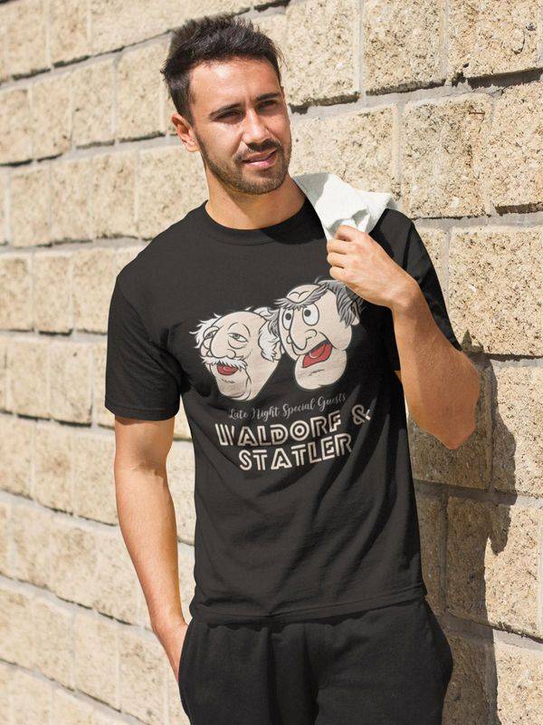 Nastrovje Potsdam The Muppets Late Night Waldorf & Statler Herren T-Shirt schwarz Kostenloser Versand