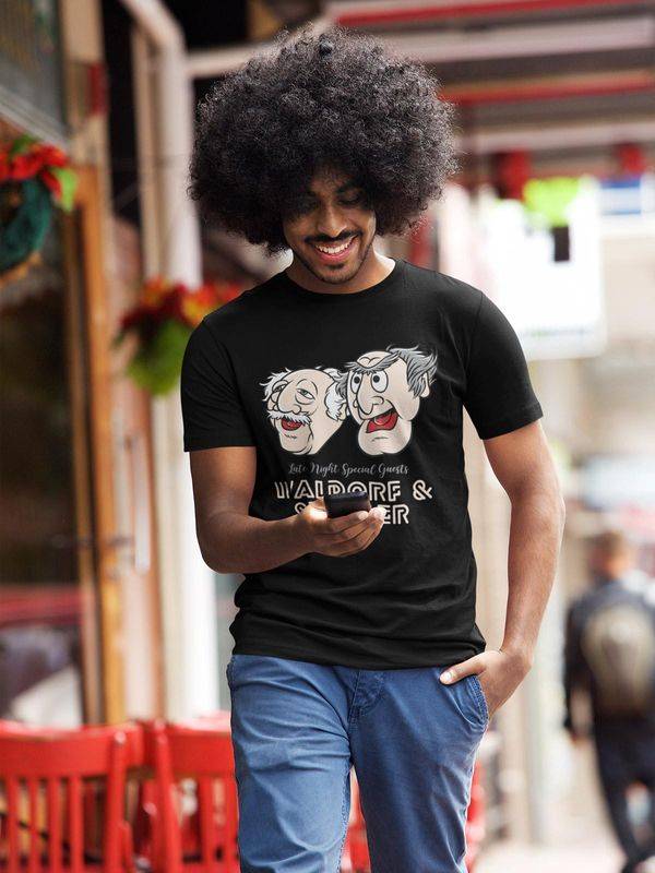 Nastrovje Potsdam The Muppets Late Night Waldorf & Statler Herren T-Shirt schwarz Kostenloser Versand