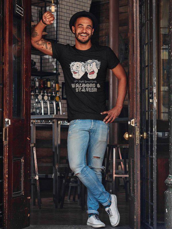 Nastrovje Potsdam The Muppets Late Night Waldorf & Statler Herren T-Shirt schwarz Kostenloser Versand