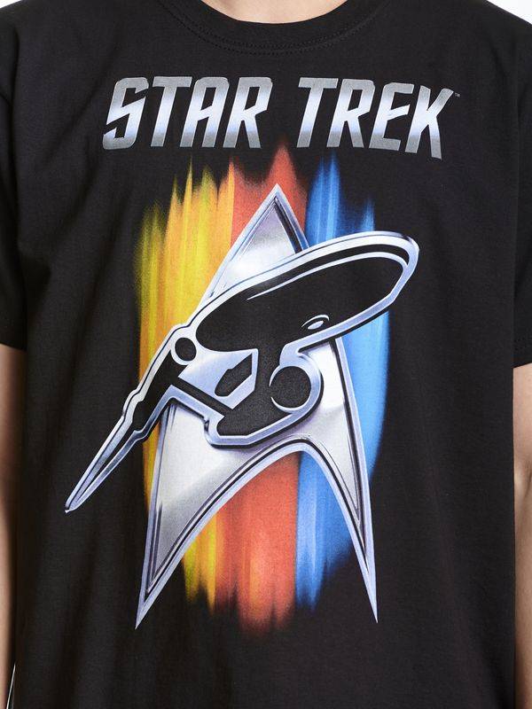 Nastrovje Potsdam Star Trek Shining Badge Herren T-Shirt schwarz Rabatt