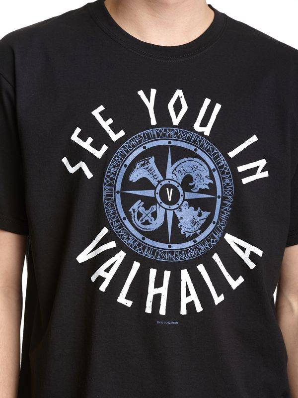 Nastrovje Potsdam Vikings Valhalla See you in Valhalla Herren T-Shirt schwarz Flash Sale