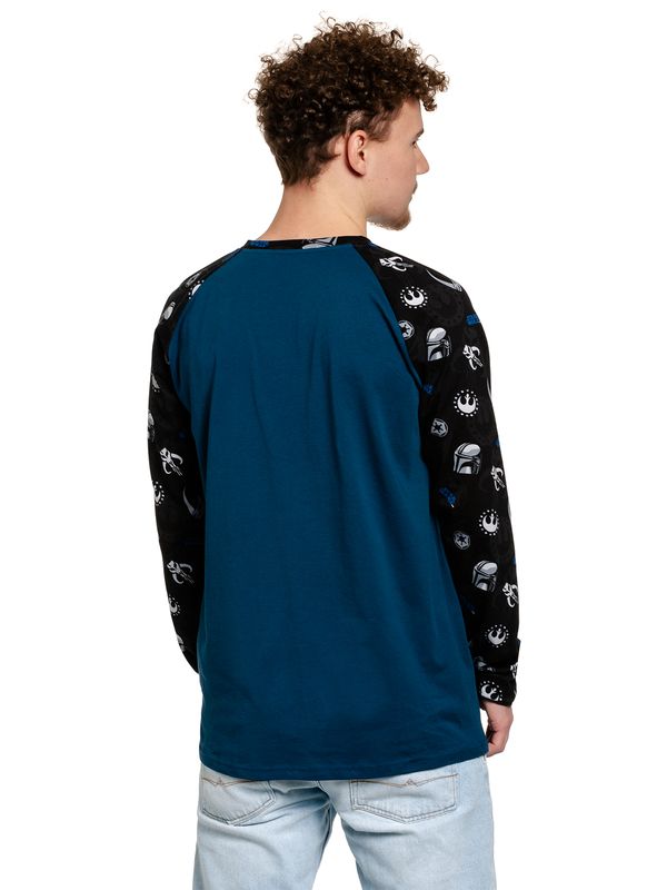 Nastrovje Potsdam The Mandalorian The Way Herren Langarmshirt schwarz/blau Exklusivangebot
