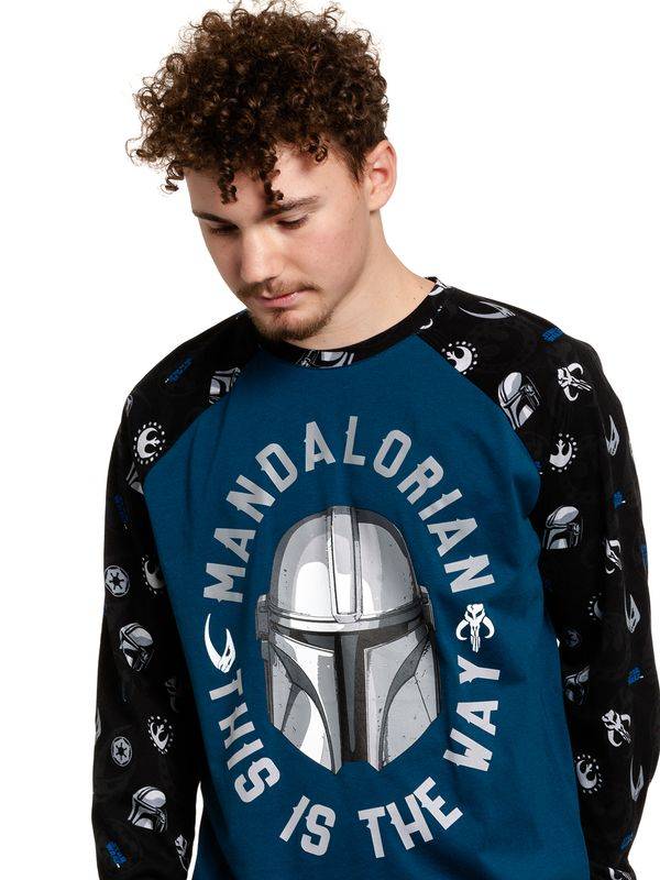 Nastrovje Potsdam The Mandalorian The Way Herren Langarmshirt schwarz/blau Exklusivangebot
