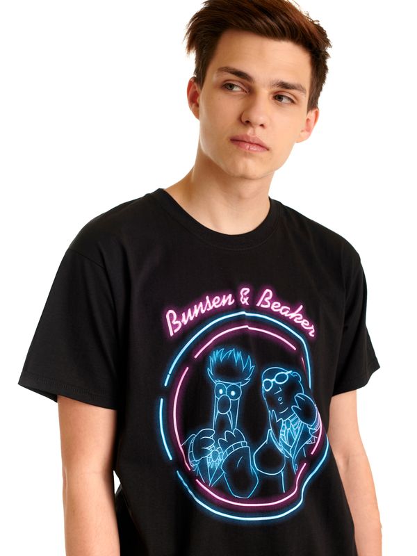 Nastrovje Potsdam The Muppets Bunsen & Beaker Herren T-Shirt schwarz Saisonschlussverkauf