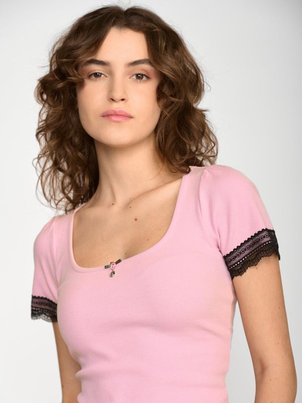 Nastrovje Potsdam Vive Maria Sweet Cropped Shirt Damen T-Shirt rosa Muttertagsangebot