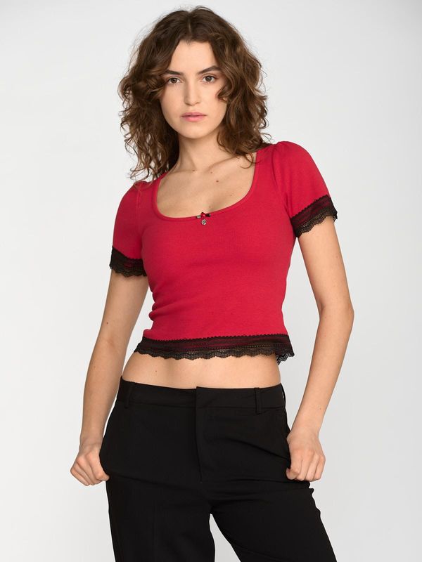 Nastrovje Potsdam Vive Maria Sweet Cropped Shirt Damen T-Shirt rot Vatertagsangebot