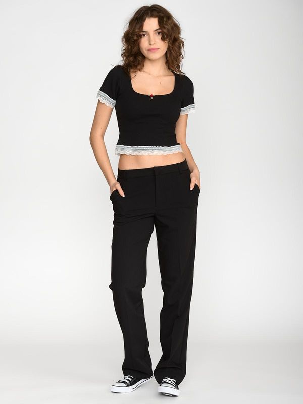 Nastrovje Potsdam Vive Maria Sweet Cropped Shirt Damen T-Shirt schwarz Valentinstagsangebot