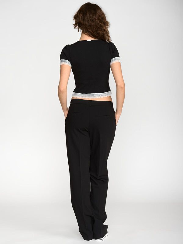 Nastrovje Potsdam Vive Maria Sweet Cropped Shirt Damen T-Shirt schwarz Valentinstagsangebot