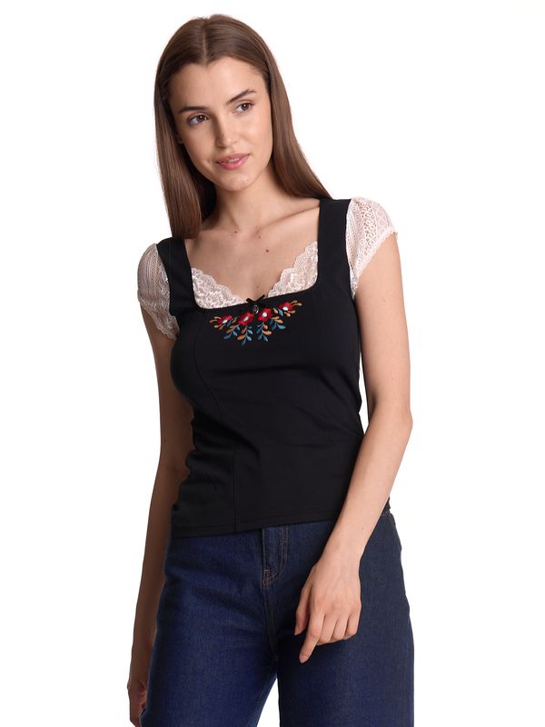 Nastrovje Potsdam Vive Maria Meadow Kiss Damen Spitzentop schwarz/creme Top Angebot