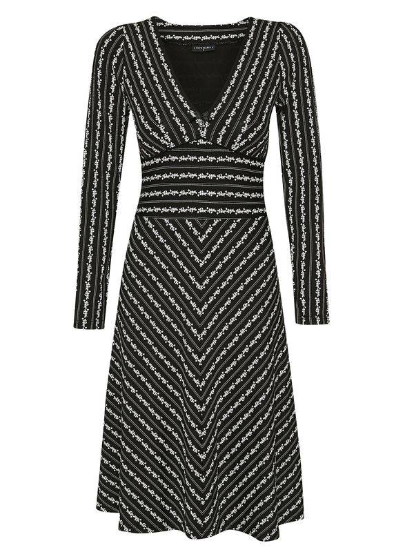 Nastrovje Potsdam Vive Maria Dandy Stripes Damen A-Linien-Kleid schwarz allover Räumungsverkauf