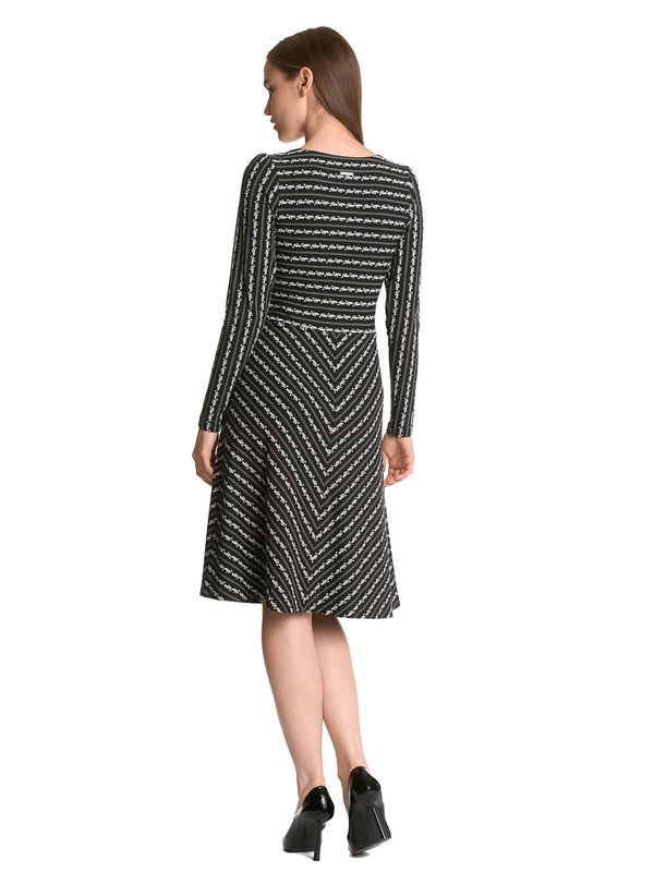 Nastrovje Potsdam Vive Maria Dandy Stripes Damen A-Linien-Kleid schwarz allover Räumungsverkauf