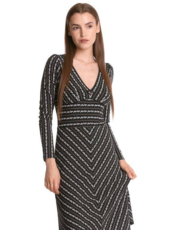 Nastrovje Potsdam Vive Maria Dandy Stripes Damen A-Linien-Kleid schwarz allover Räumungsverkauf