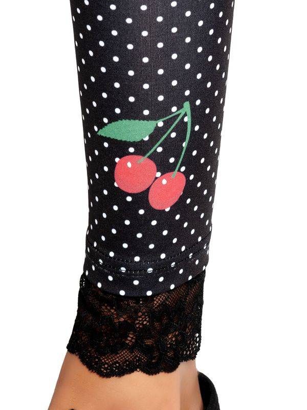 Nastrovje Potsdam Pussy Deluxe Dotties Damen Leggings schwarz allover Super Sparpreis