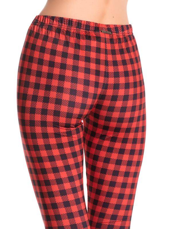 Nastrovje Potsdam Pussy Deluxe Red Checkered Damen Leggings rot allover Wochenangebot