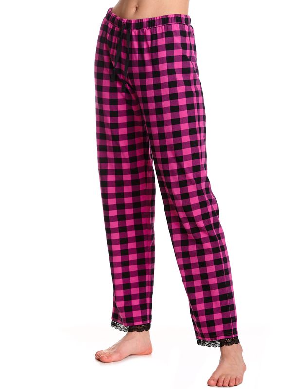 Nastrovje Potsdam Pussy Deluxe Pink Checkered Damen Schlafhose schwarz/lightpink Letzter Tag