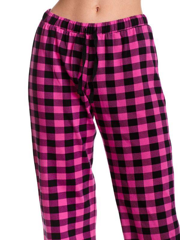 Nastrovje Potsdam Pussy Deluxe Pink Checkered Damen Schlafhose schwarz/lightpink Letzter Tag