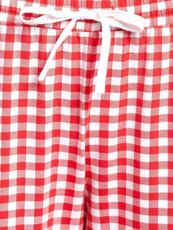 Nastrovje Potsdam Pussy Deluxe Red Plaid Damen Schlafhose rot allover Vierteljährliche Förderung