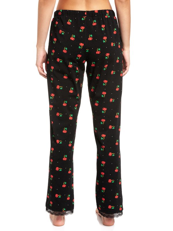 Nastrovje Potsdam Pussy Deluxe Cherries Damen Schlafhose schwarz allover Discount Store für neue Produkte