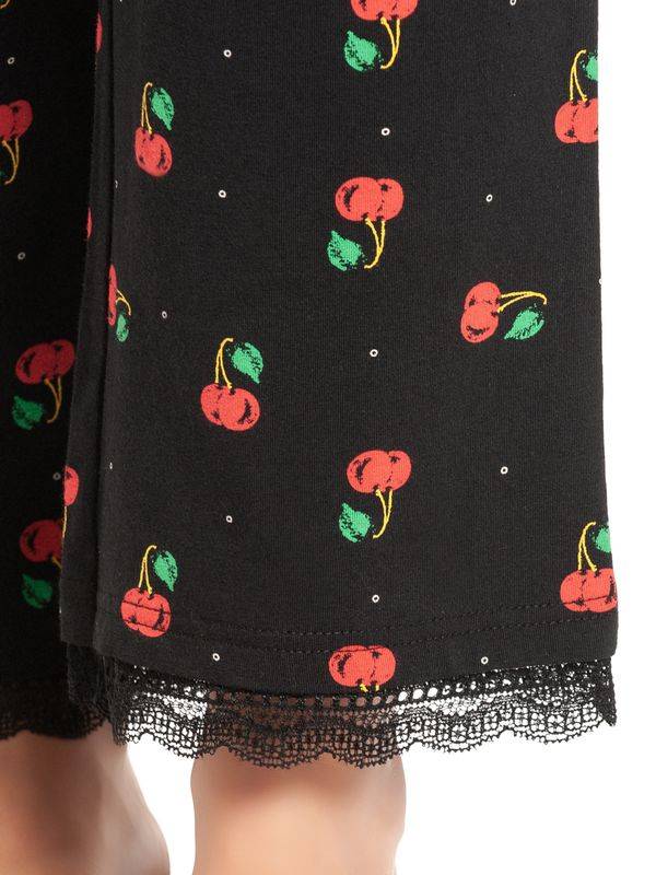 Nastrovje Potsdam Pussy Deluxe Cherries Damen Schlafhose schwarz allover Discount Store für neue Produkte