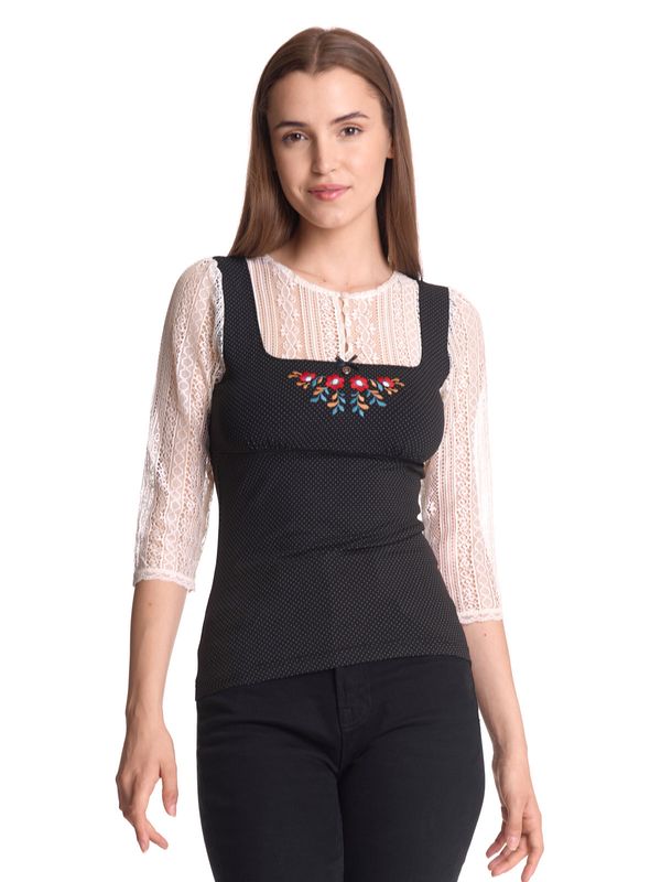 Nastrovje Potsdam Vive Maria Meadow Girl Damen 3/4-Arm-Shirt creme/schwarz allover Flash Sale