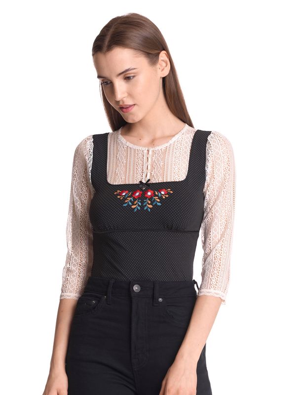 Nastrovje Potsdam Vive Maria Meadow Girl Damen 3/4-Arm-Shirt creme/schwarz allover Flash Sale