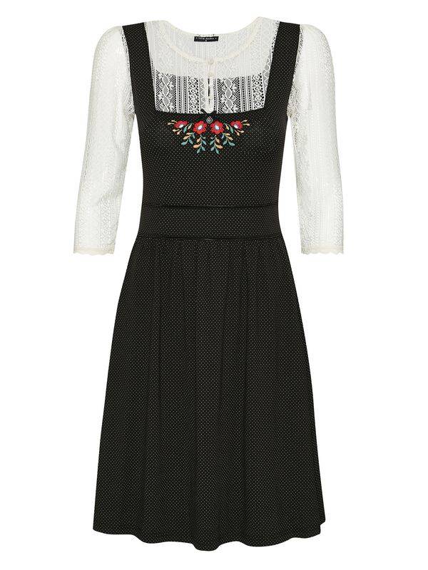 Nastrovje Potsdam Vive Maria Meadow Girl Damen A-Linien-Kleid creme/schwarz Begrenztes Angebot