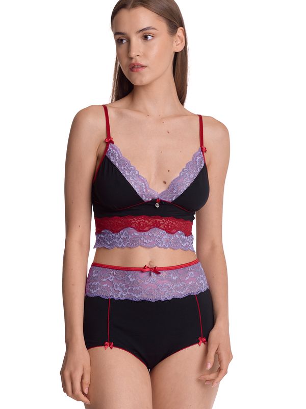 Nastrovje Potsdam Vive Maria Lavender Love Damen Wäscheset: Top mit Panty lilac/black Muttertagsangebot