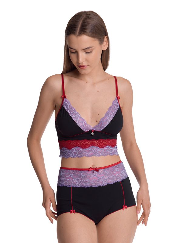 Nastrovje Potsdam Vive Maria Lavender Love Damen Wäscheset: Top mit Panty lilac/black Muttertagsangebot