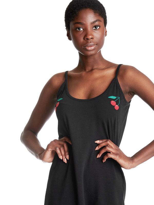 Nastrovje Potsdam Pussy Deluxe Cherry Long Damen Trägerkleid schwarz Neuheiten