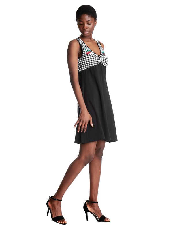 Nastrovje Potsdam Pussy Deluxe Vichy Cherry Damen A-Linien-Kleid schwarz/allover Bestseller