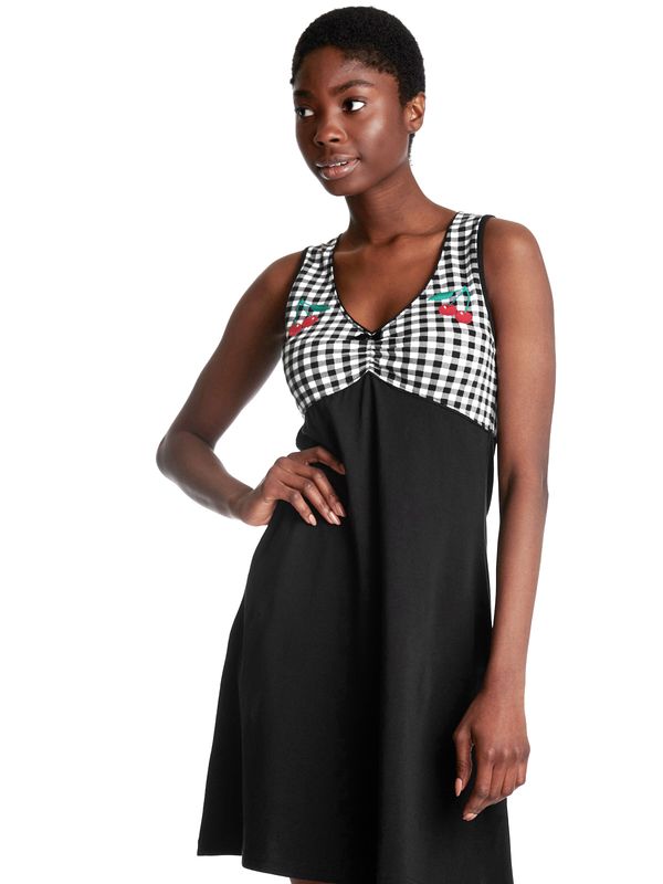 Nastrovje Potsdam Pussy Deluxe Vichy Cherry Damen A-Linien-Kleid schwarz/allover Bestseller