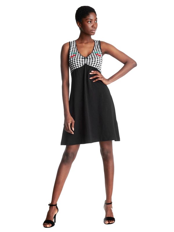 Nastrovje Potsdam Pussy Deluxe Vichy Cherry Damen A-Linien-Kleid schwarz/allover Bestseller