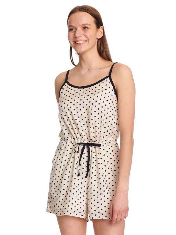 Nastrovje Potsdam Pussy Deluxe Dotty Damen Jumpsuit creme/allover Räumungsverkauf