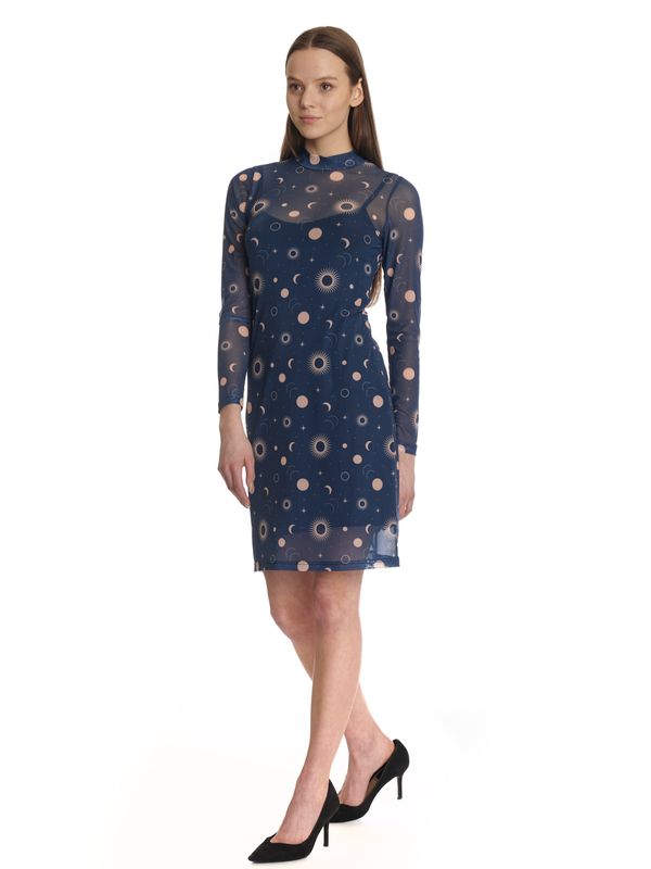 Nastrovje Potsdam Pussy Deluxe Celestial Blue Mystic Damen 2-in-1-Kleid blau allover Kauf eins, bekomm eins gratis