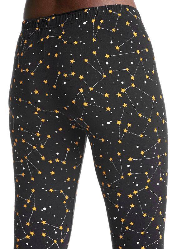 Nastrovje Potsdam Pussy Deluxe Celestial Stars Damen Leggings schwarz allover Riesige Ersparnisse