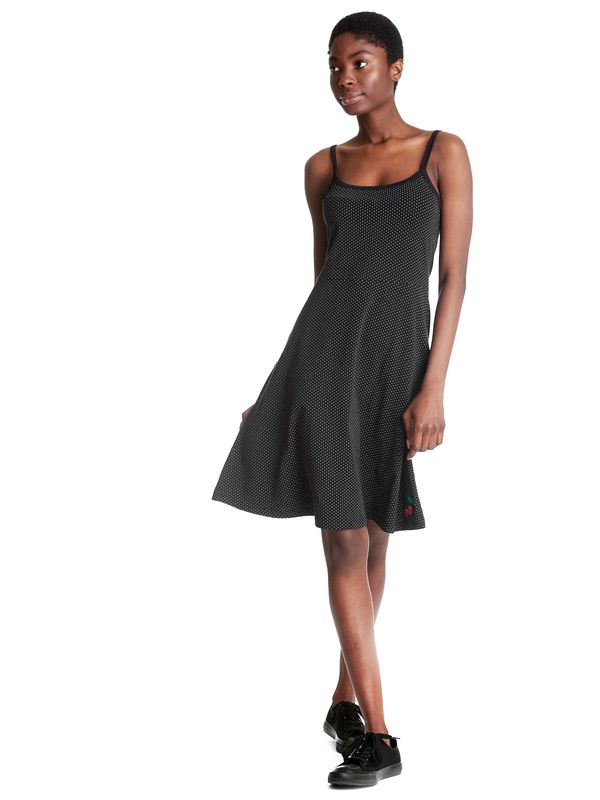 Nastrovje Potsdam Pussy Deluxe Dotties Cherry Damen Trägerkleid schwarz allover Super Sparpreis