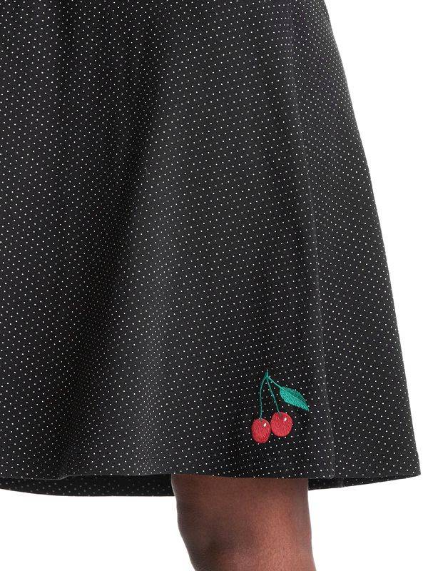 Nastrovje Potsdam Pussy Deluxe Dotties Cherry Damen Trägerkleid schwarz allover Super Sparpreis