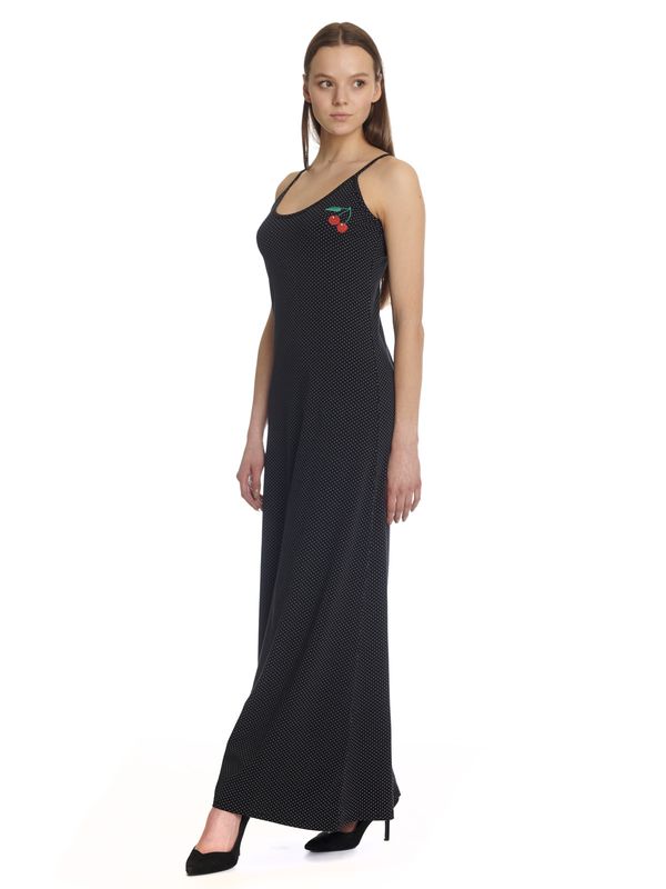 Nastrovje Potsdam Pussy Deluxe Dotties Cherry Damen Trägerkleid schwarz allover Kostenlose Rückgabe