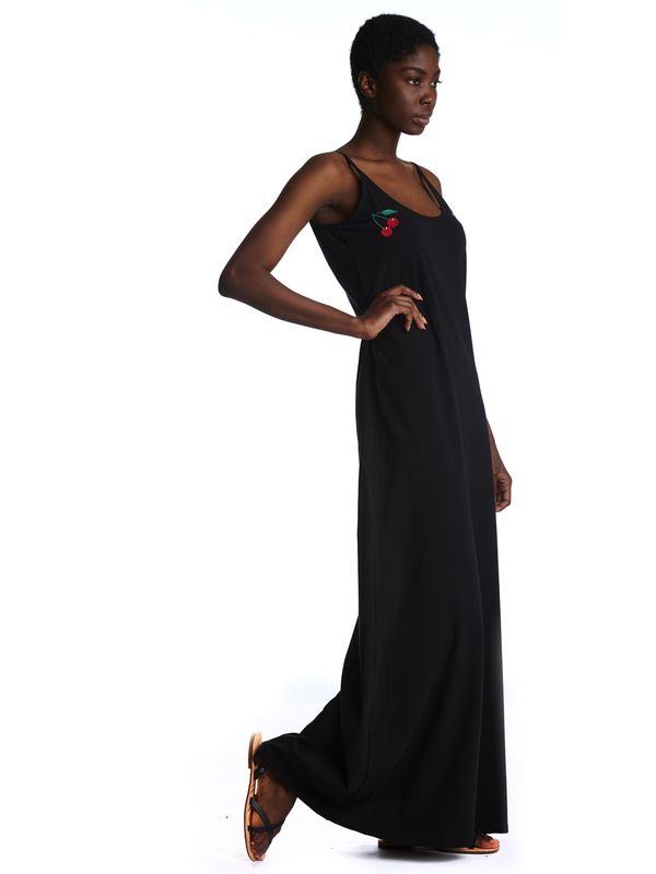 Nastrovje Potsdam Pussy Deluxe Dotties Cherry Damen Trägerkleid schwarz allover Kostenlose Rückgabe