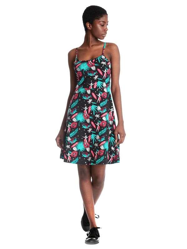 Nastrovje Potsdam Pussy Deluxe Aloha Damen Trägerkleid schwarz/allover Begrenzte Freigabe